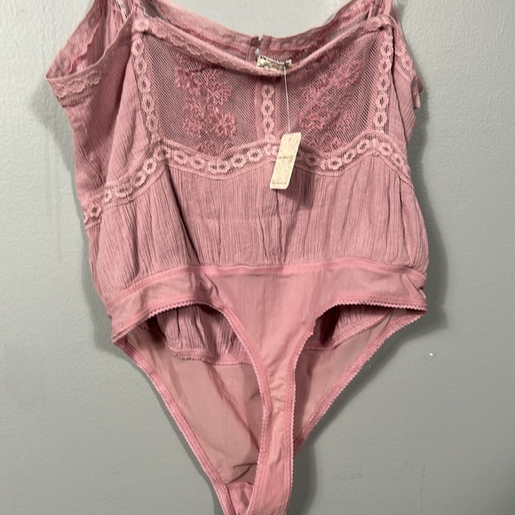 Free People Tops Nwt Free People Still The One Lace Trim Bodysuit size Large - Picture 16 of 16